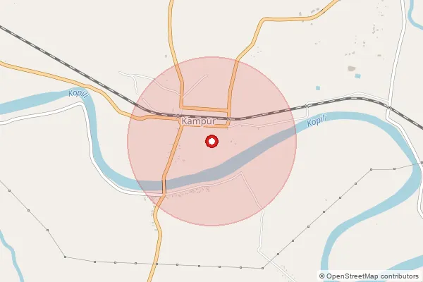 Map showing approximate area covered by Pincode 782426 — Ghilani B.O, Nagaon
