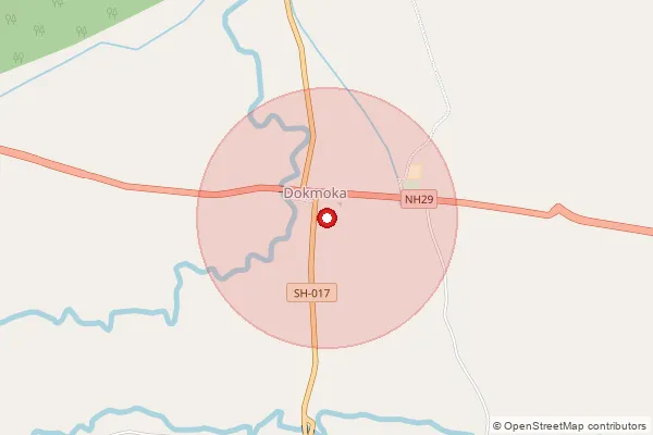 Map showing approximate area covered by Pincode 782441 — Baghpani B.O, Karbi Anglong