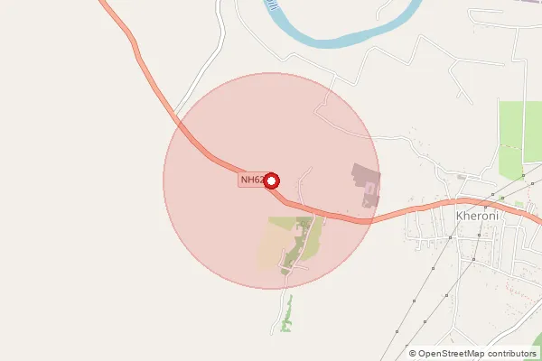 Map showing approximate area covered by Pincode 782448 — Amrang B.O, West Karbi Anglong