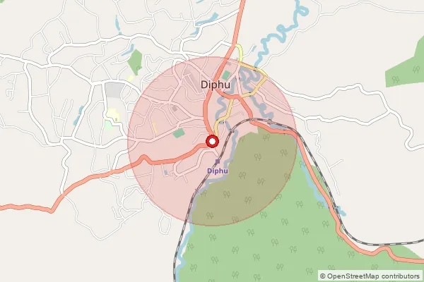 Map showing approximate area covered by Pincode 782461 — Amlakhi Bazar B.O, Karbi Anglong