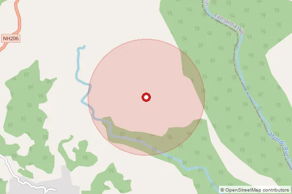 Map showing approximate area covered by Pincode 782470 — Tengelijan B.O, Karbi Anglong