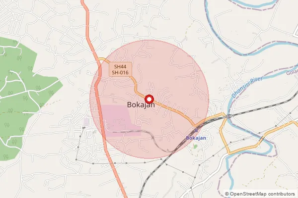 Map showing approximate area covered by Pincode 782480 — Deithor B.O, Karbi Anglong