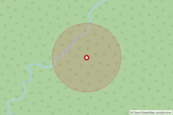 Map showing approximate area covered by Pincode 782490 — Bogijan B.O, Karbi Anglong