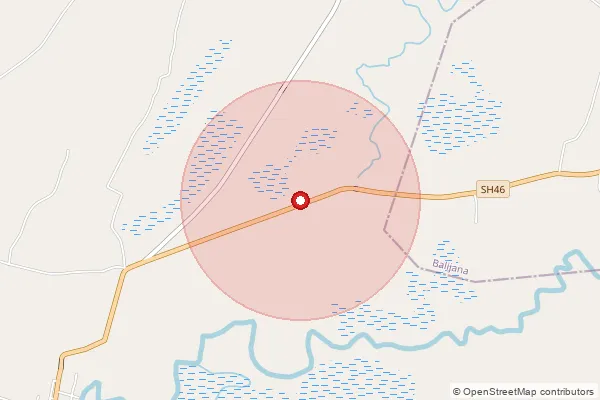 Map showing approximate area covered by Pincode 783120 — Agia S.O, Goalpara