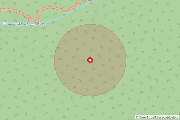 Map showing approximate area covered by Pincode 783122 — Damra S.O, Goalpara