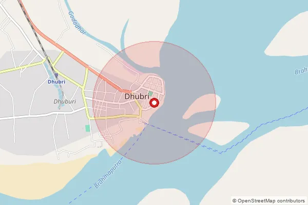 Map showing approximate area covered by Pincode 783128 — Sukchar S.O (Dhubri), South Salmara Mancachar