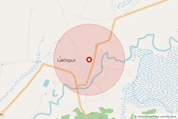 Map showing approximate area covered by Pincode 783129 — Lakhipur S.O (Goalpara), Goalpara