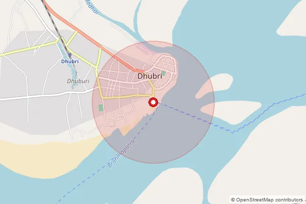 Map showing approximate area covered by Pincode 783132 — Dhumerghat B.O, Dhubri
