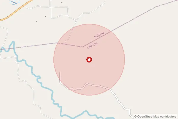 Map showing approximate area covered by Pincode 783133 — Rajapara S.O, Goalpara