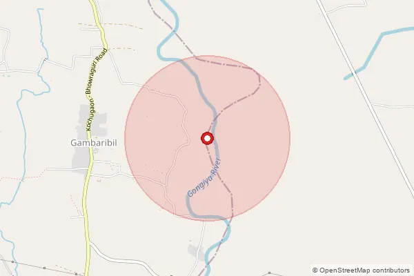 Map showing approximate area covered by Pincode 783301 — Dhubri H.O, Dhubri