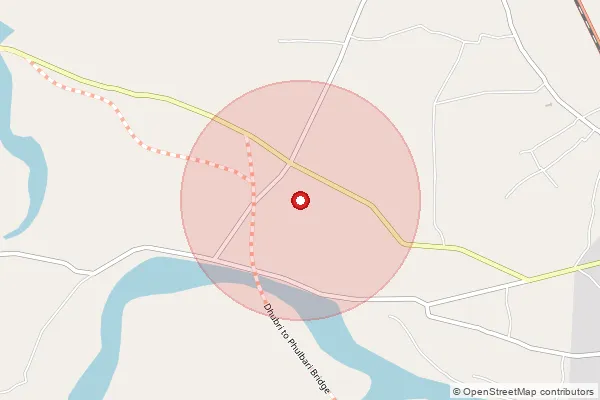 Map showing approximate area covered by Pincode 783324 — Bidyapara S.O, Dhubri