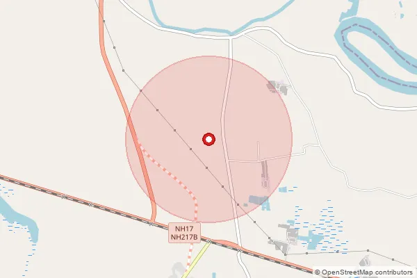 Map showing approximate area covered by Pincode 783331 — Madhusoulmari B.O, Dhubri
