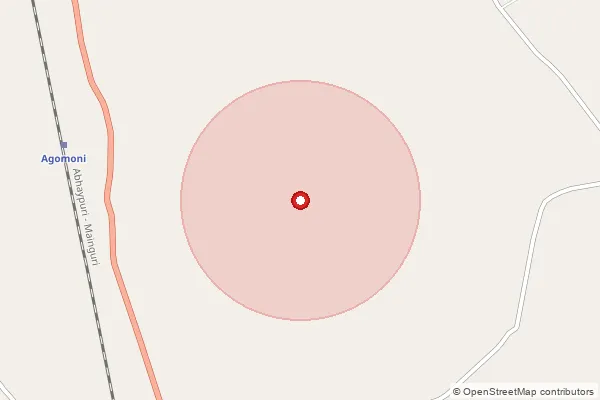 Map showing approximate area covered by Pincode 783335 — Kaldoba B.O, Dhubri