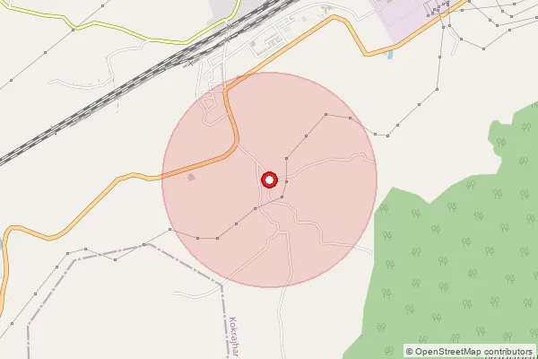 Map showing approximate area covered by Pincode 783369 — Salakati Project S.O, Kokrajhar