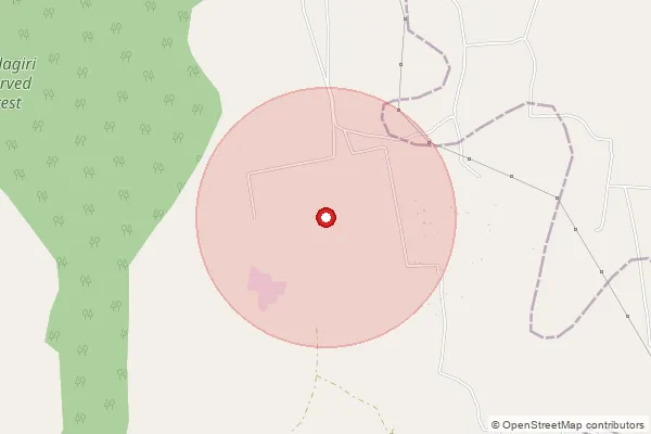 Map showing approximate area covered by Pincode 783372 — Bilaspur B.O, Chirang