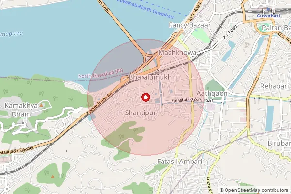 Map showing approximate area covered by Pincode 783375 — Deosiri B.O, Chirang