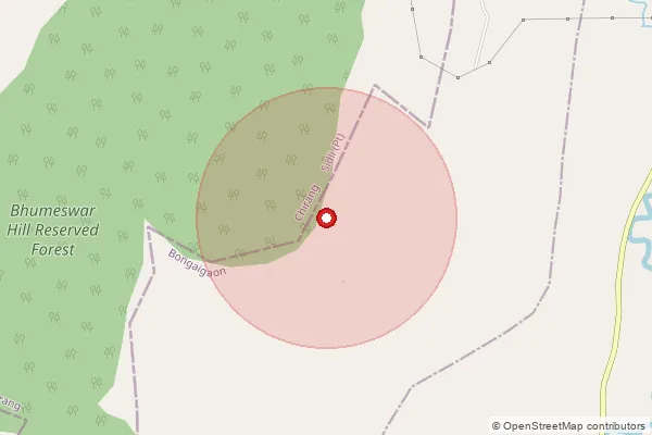 Map showing approximate area covered by Pincode 783376 — Dabargaon B.O, Kokrajhar