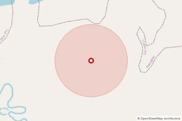 Map showing approximate area covered by Pincode 783383 — Salmara North S.O, Bongaigaon