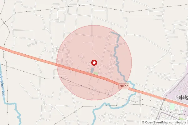 Map showing approximate area covered by Pincode 783386 — Kajalgaon S.O, Chirang