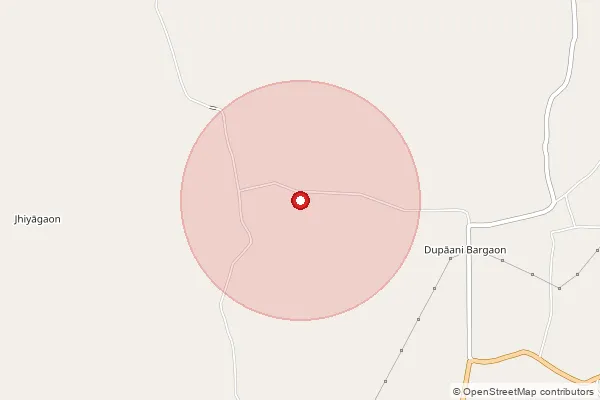 Map showing approximate area covered by Pincode 783391 — Monakocha B.O, Chirang