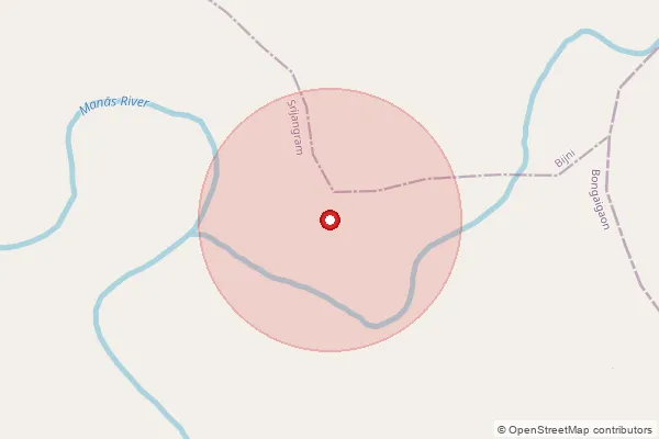 Map showing approximate area covered by Pincode 783392 — Adlaguri B.O, Bongaigaon