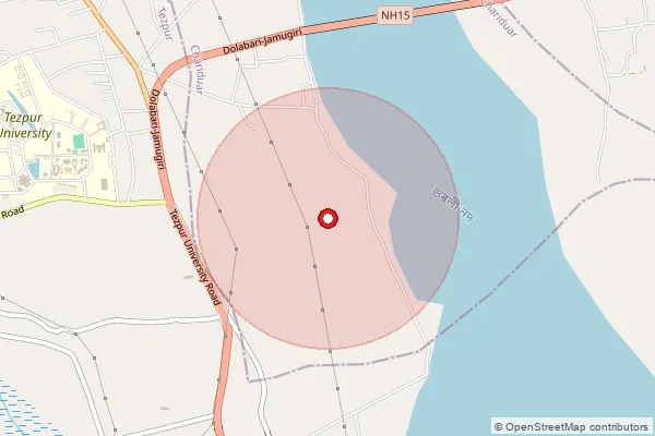 Map showing approximate area covered by Pincode 784025 — Singitoli B.O, Sonitpur