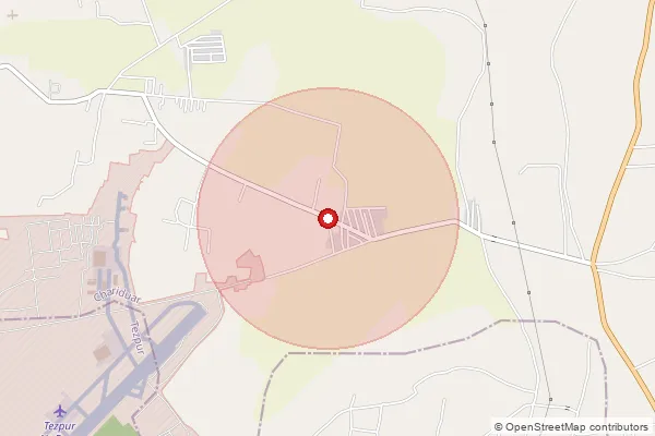 Map showing approximate area covered by Pincode 784026 — Khalihamari S.O, Sonitpur