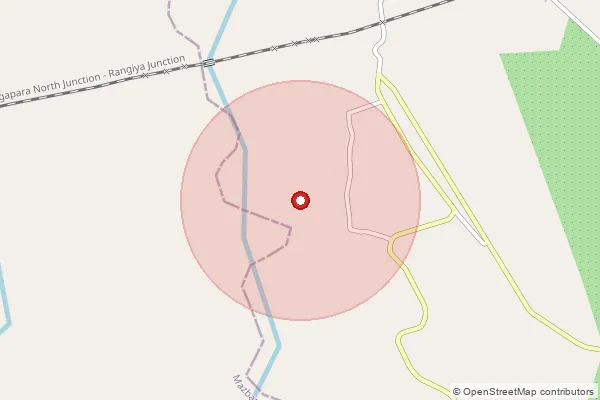 Map showing approximate area covered by Pincode 784103 — Chariduar S.O, Sonitpur