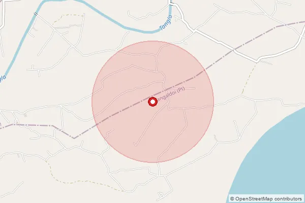 Map showing approximate area covered by Pincode 784113 — Dalakati Borobazar B.O, Udalguri