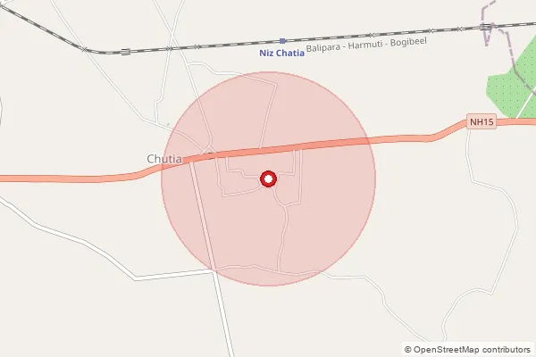 Map showing approximate area covered by Pincode 784175 — Bokabil B.O, Biswanath