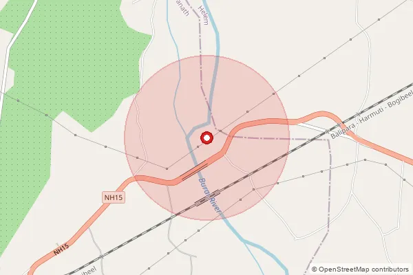 Map showing approximate area covered by Pincode 784179 — Janata B.O, Biswanath