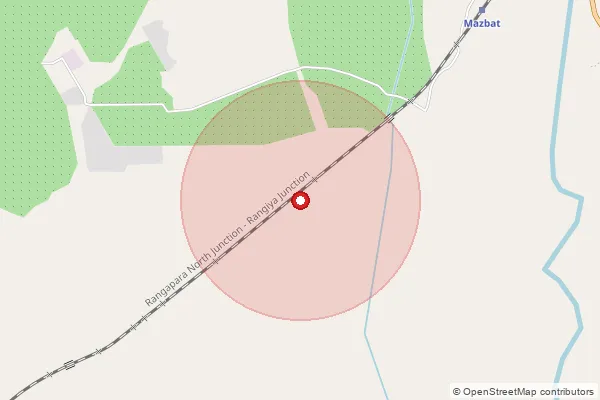 Map showing approximate area covered by Pincode 784507 — Batabari B.O, Udalguri