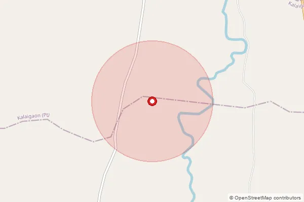 Map showing approximate area covered by Pincode 784514 — Padupuri Mazgaon B.O, Darrang