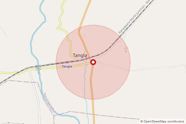 Map showing approximate area covered by Pincode 784521 — Mechakapukhuri B.O, Udalguri