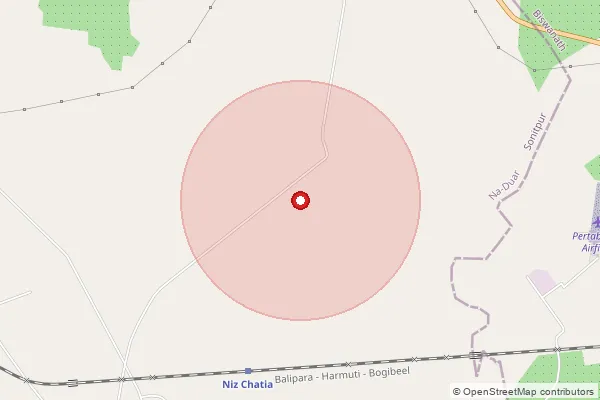 Map showing approximate area covered by Pincode 784524 — Ghograbazar B.O, Udalguri