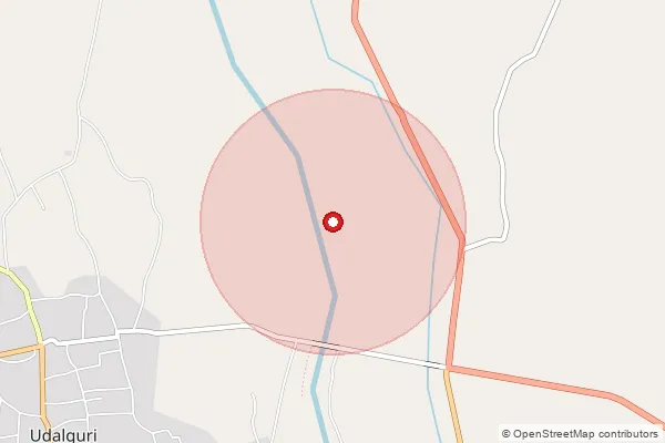 Map showing approximate area covered by Pincode 784527 — Khagrabari B.O, Udalguri