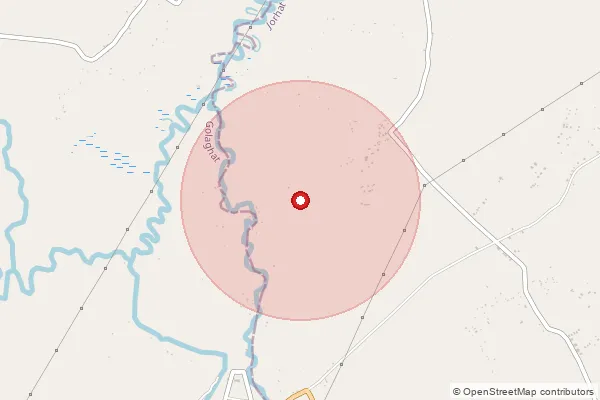 Map showing approximate area covered by Pincode 785010 — Sotai B.O, Jorhat