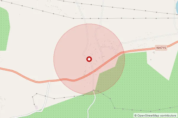 Map showing approximate area covered by Pincode 785014 — Bongalpukhuri B.O, Jorhat