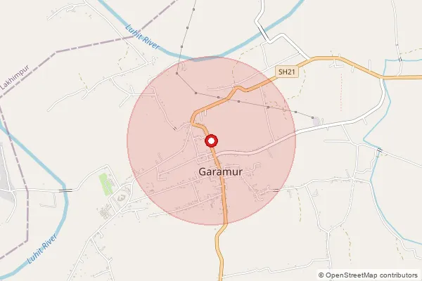Map showing approximate area covered by Pincode 785104 — Bargayan B.O, Majuli
