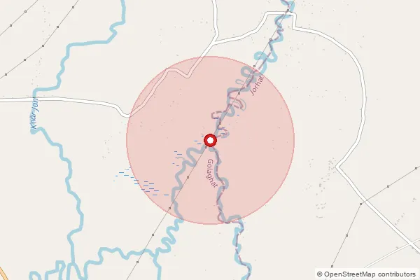 Map showing approximate area covered by Pincode 785108 — Nahatia B.O, Jorhat