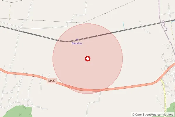 Map showing approximate area covered by Pincode 785603 — Barua Gaon B.O, Golaghat