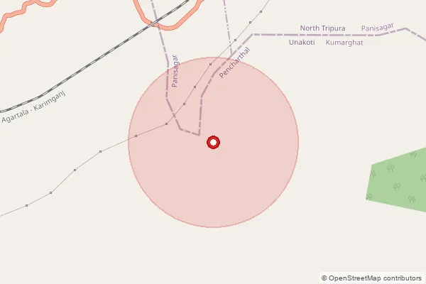 Map showing approximate area covered by Pincode 785633 — Bahoni B.O, Jorhat