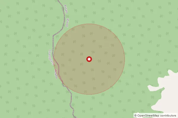 Map showing approximate area covered by Pincode 785683 — Phulpanichiga B.O, Sivasagar