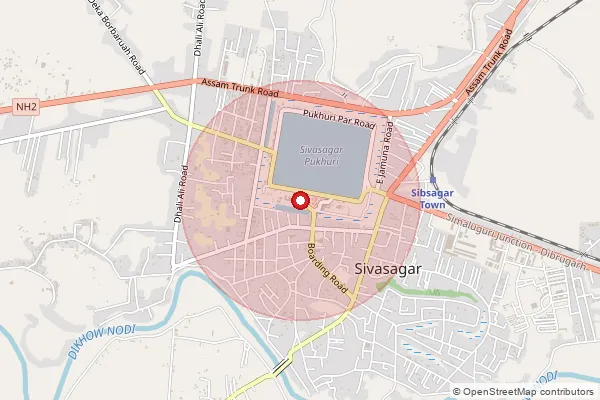 Map showing approximate area covered by Pincode 785690 — Teokghat B.O, Charaideo