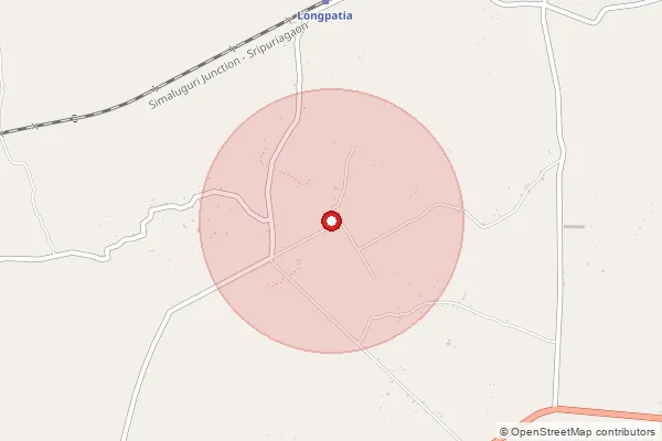 Map showing approximate area covered by Pincode 785692 — Chotianaguri B.O, Charaideo