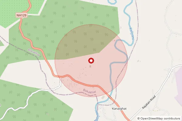 Map showing approximate area covered by Pincode 785699 — Numaligarh Refinery Project S.O, Golaghat