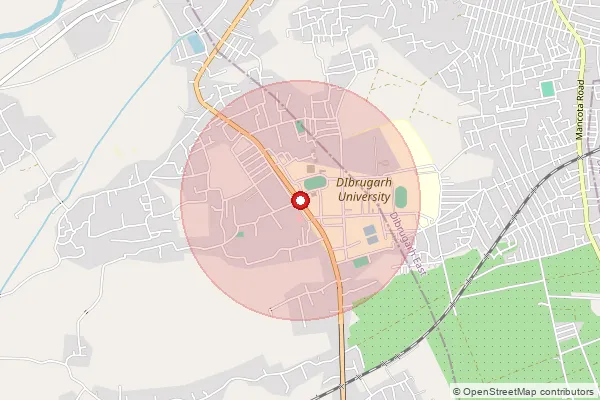 Map showing approximate area covered by Pincode 786004 — Bogibil B.O, Dibrugarh