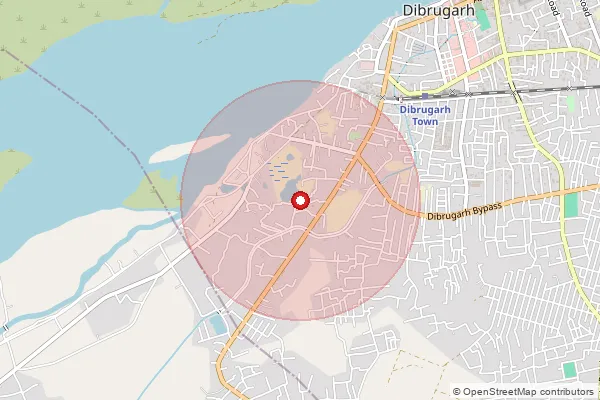 Map showing approximate area covered by Pincode 786008 — Raja Bheta B.O, Dibrugarh