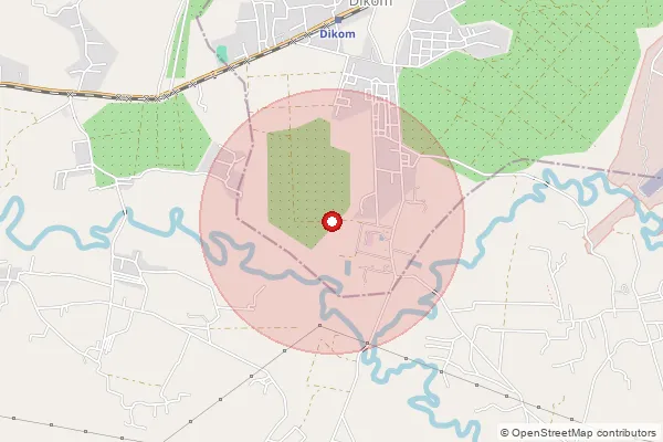 Map showing approximate area covered by Pincode 786101 — Alimur B.O, Dibrugarh