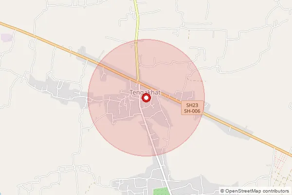 Map showing approximate area covered by Pincode 786103 — Chenibill Chungipathar B.O, Dibrugarh